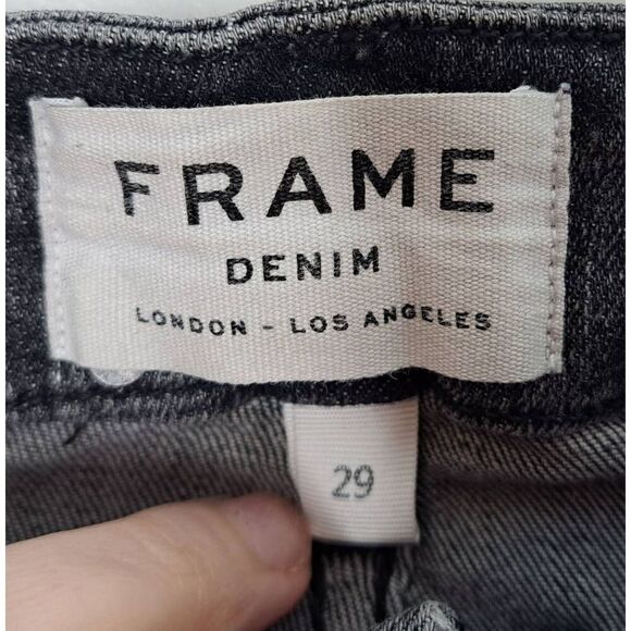 FRAME Denim Women's Le Crop Mini Boot Jean Crossroads Charcoal Wash size 29 - Picture 7 of 9